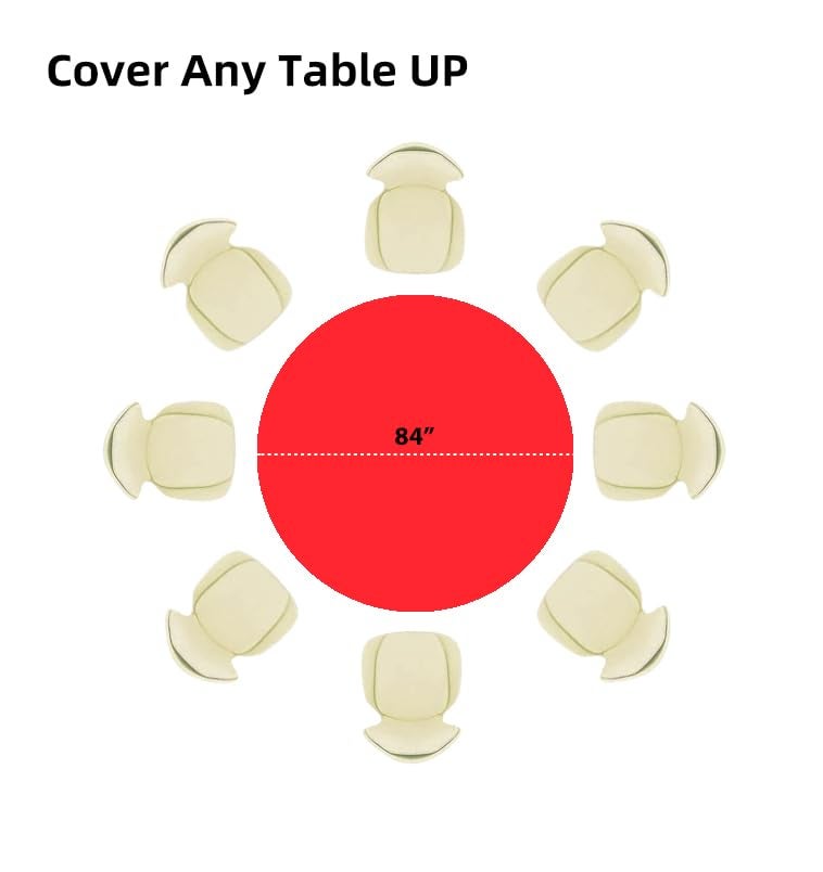 EVER SHINE Evershine (12-Pack Heavy Duty Plastic Table Covers Tablecloth (Reusable) (Round 84", Red) - Image 3